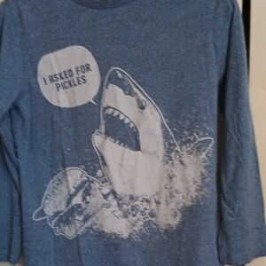 The Children's Place Blue Shark Long Sleeve Tee